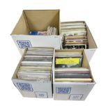Collection of vinyl LP records in four boxes