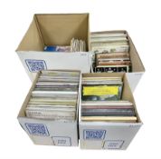 Collection of vinyl LP records in four boxes