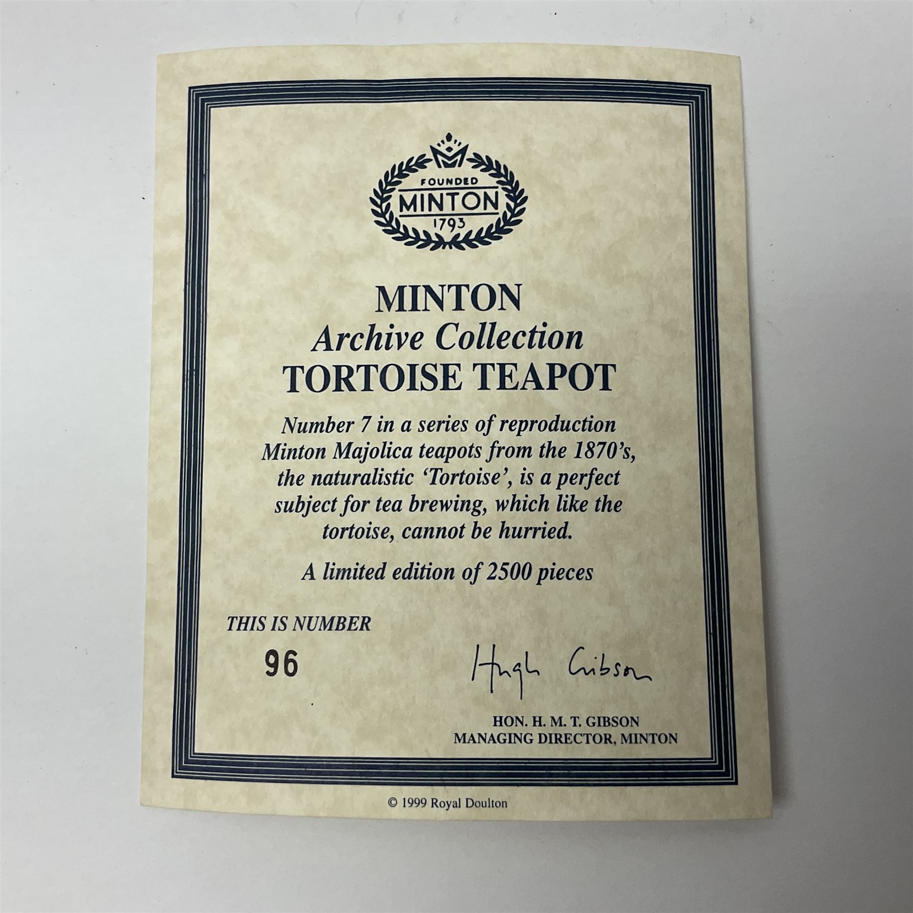 Minton Archive collection tortoise teapot - Image 11 of 14
