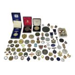 Collectables largely comprising various medallions