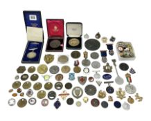 Collectables largely comprising various medallions