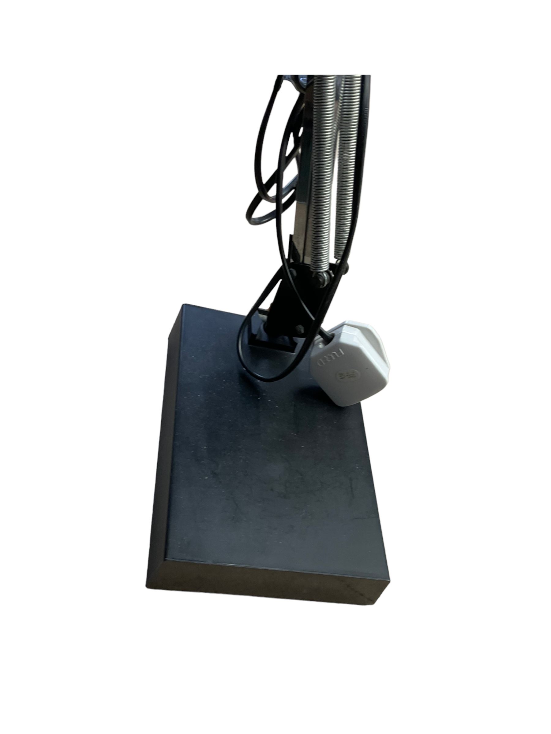 Angle poise style lamp upon a rectangular base - Image 4 of 4