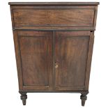 George III mahogany gentleman's dressing cabinet or washstand