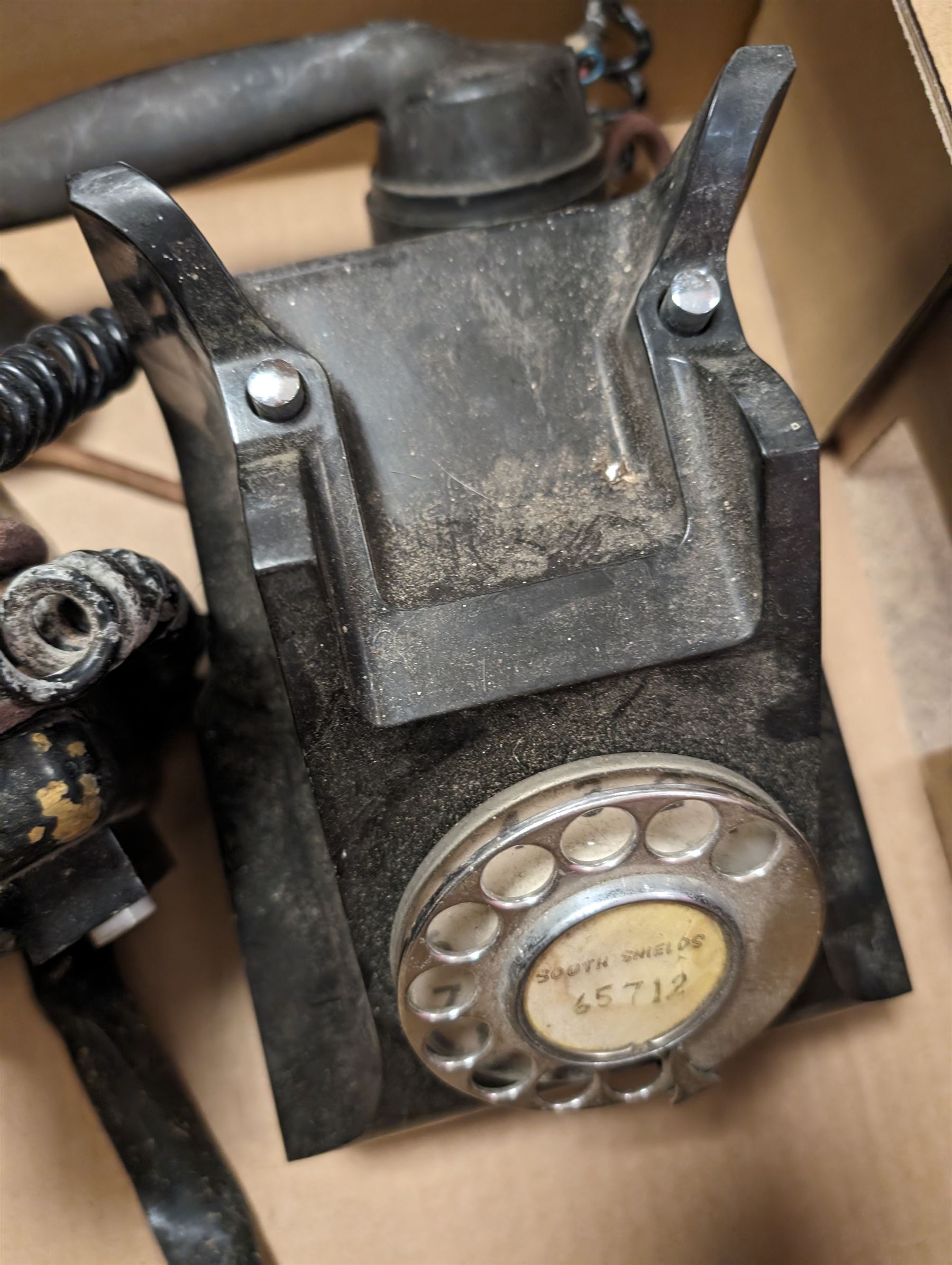 Two black telephones with Bakelite handles - Image 3 of 3