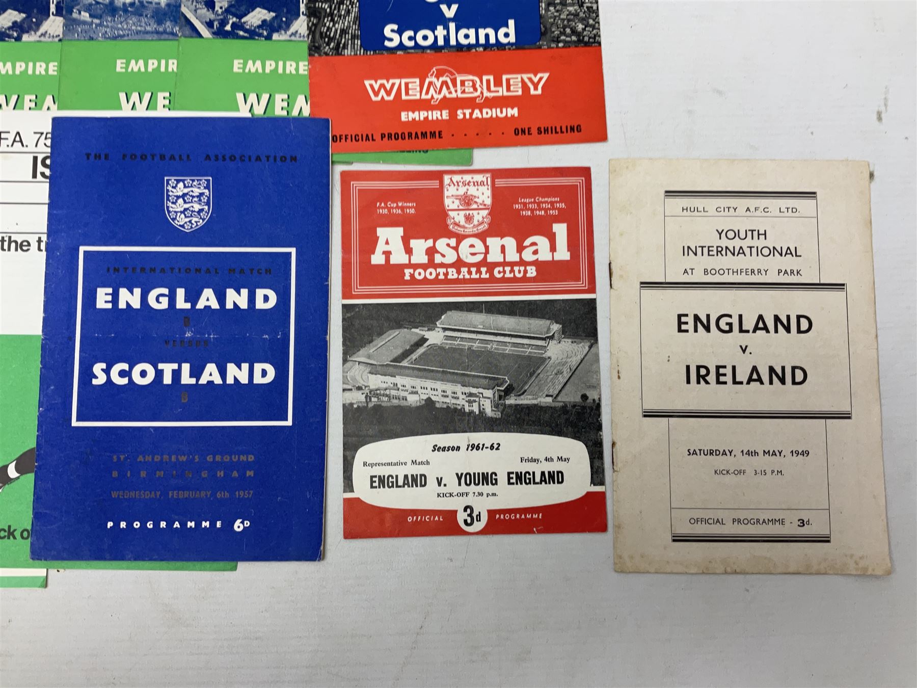 Fourteen football programmes for International matches 1949-66 including England v Ireland Youth Int - Image 6 of 9