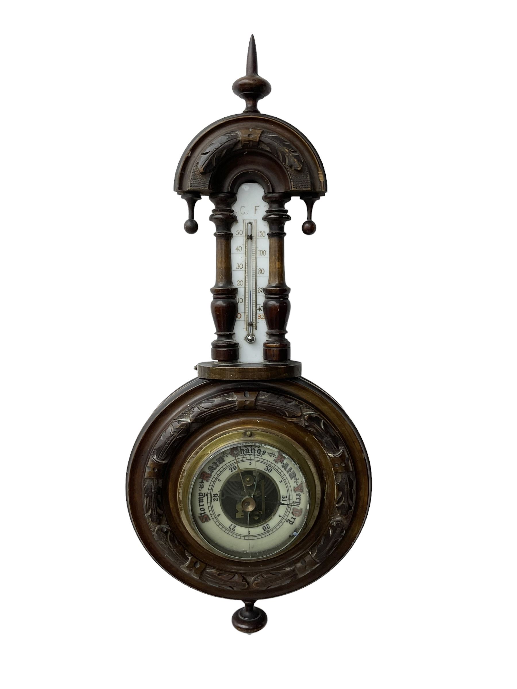 French spelter timepiece mantle clock with an alarm - Image 2 of 4