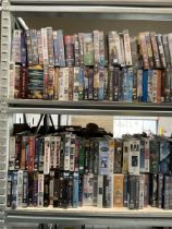Ten bay of vintage VHS videos
