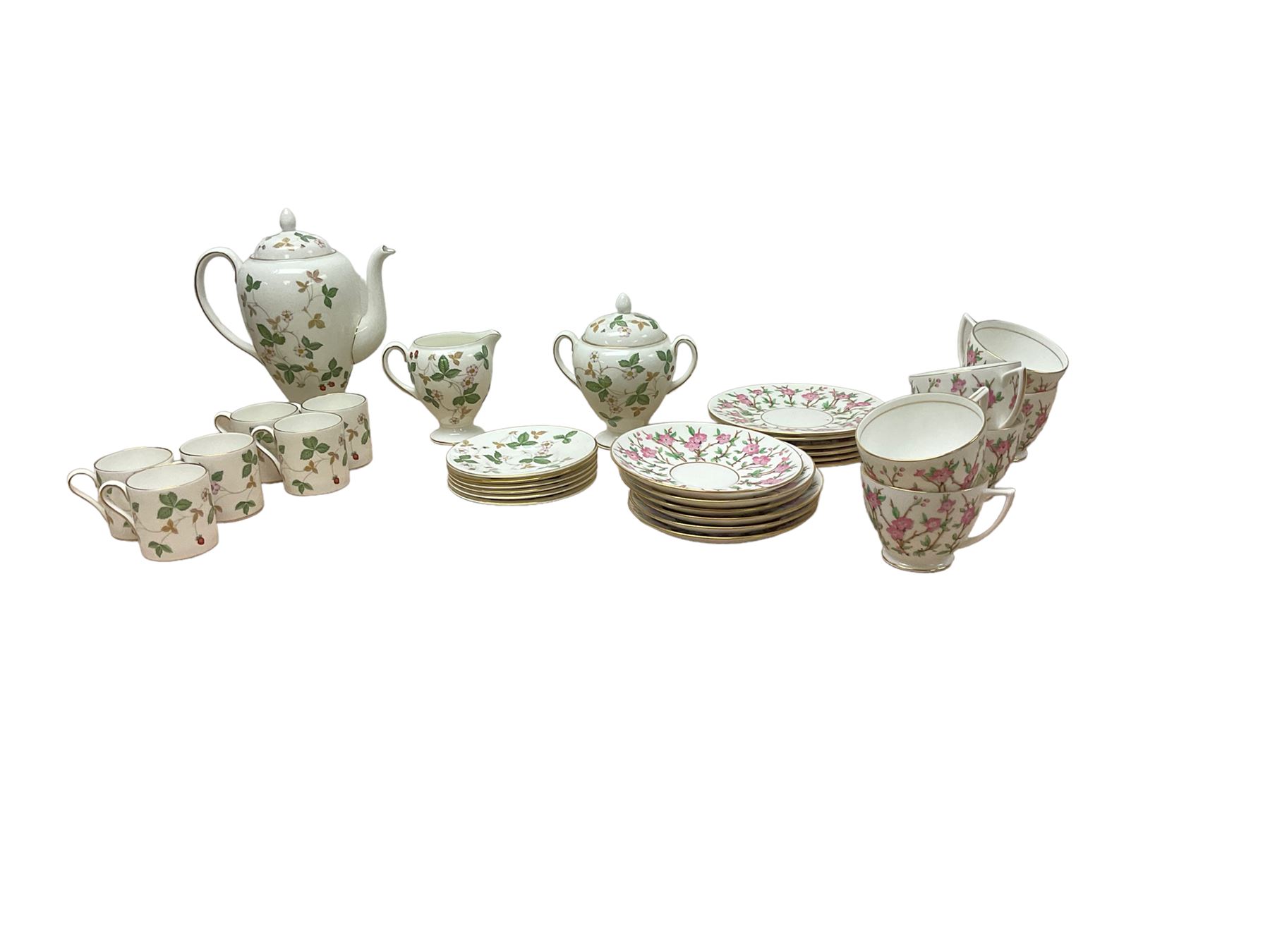 Minton tea service for six decorated with cherry blossom