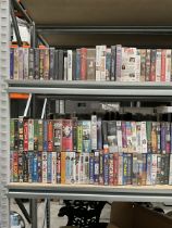 Seven bays of vintage VHS videos