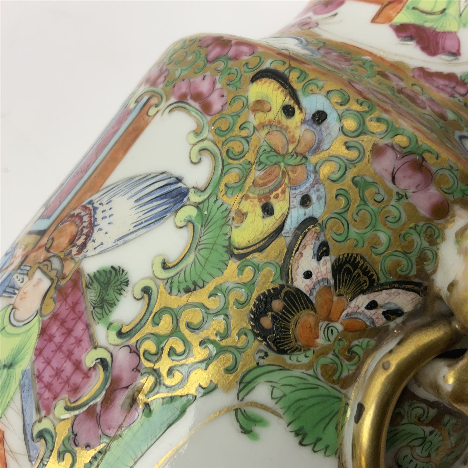 19th century Chinese Canton famille rose vase - Image 19 of 23