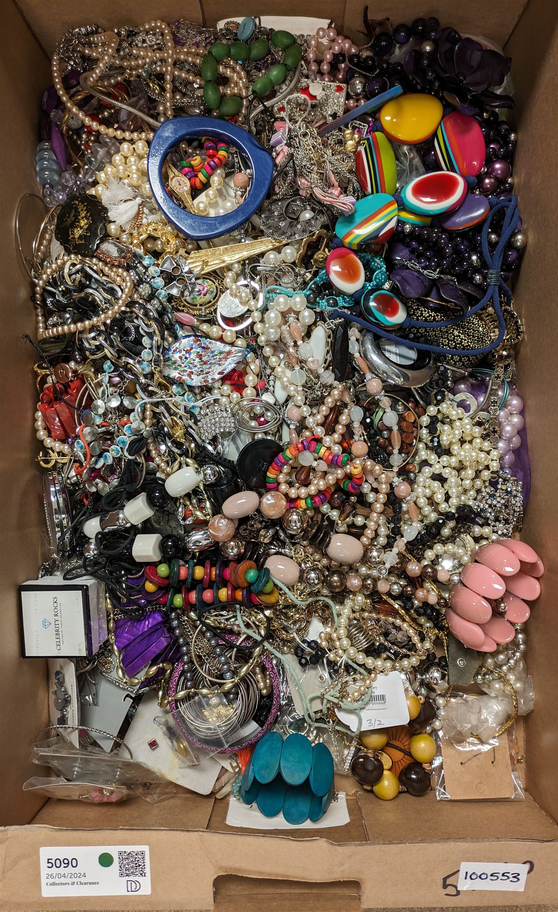 Large quantity of costume jewellery including bracelets