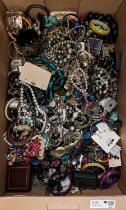 Large quantity of costume jewellery including bracelets