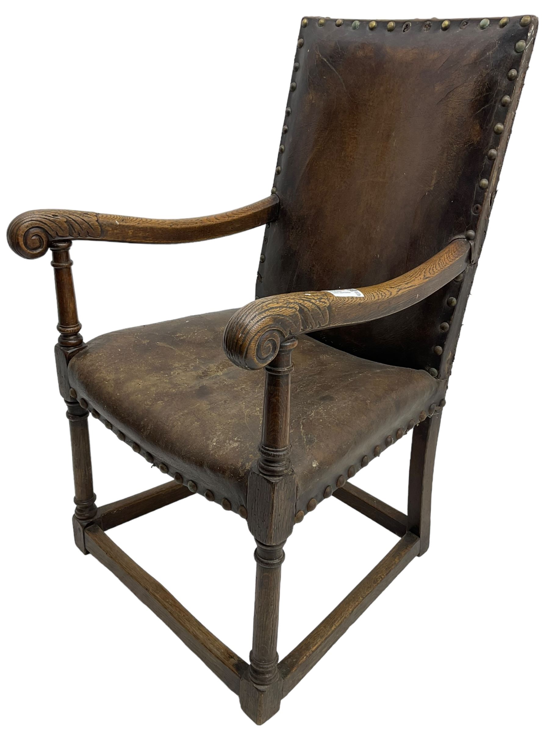 17th century design oak armchair - Image 4 of 6