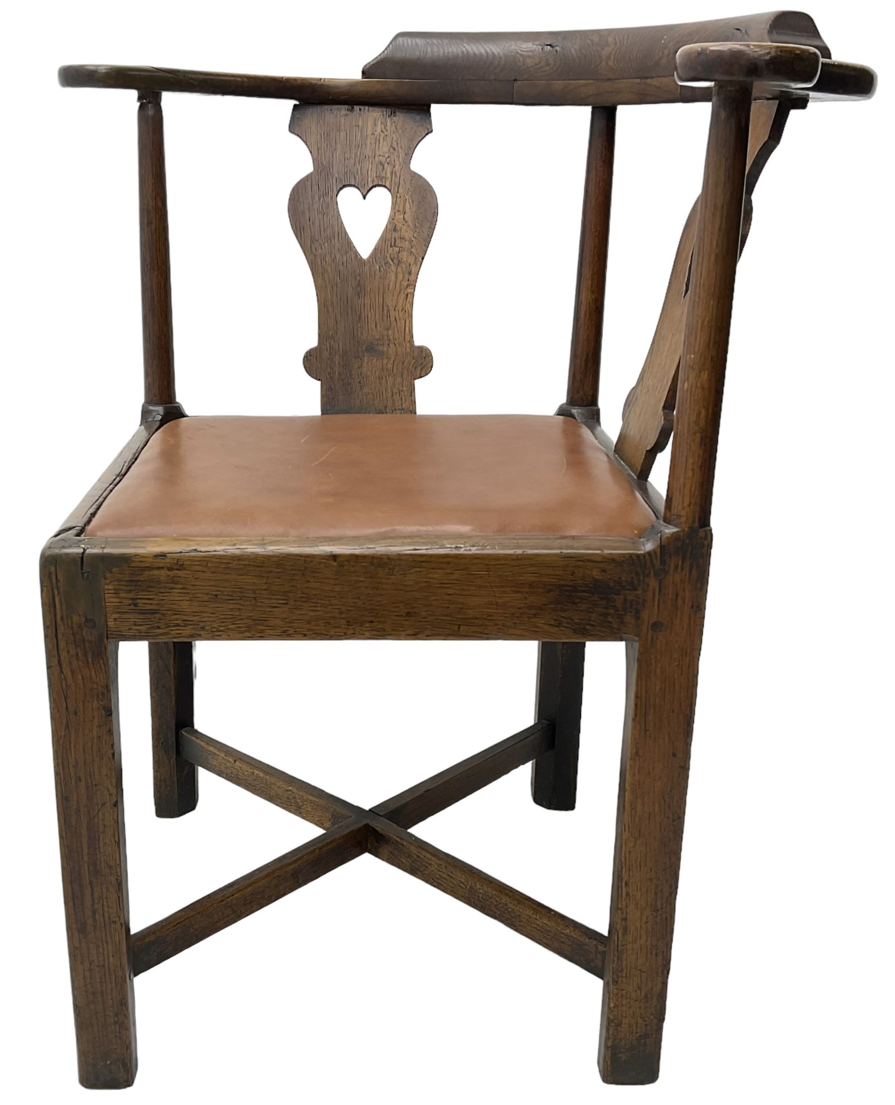 Georgian oak corner elbow chair - Image 5 of 6