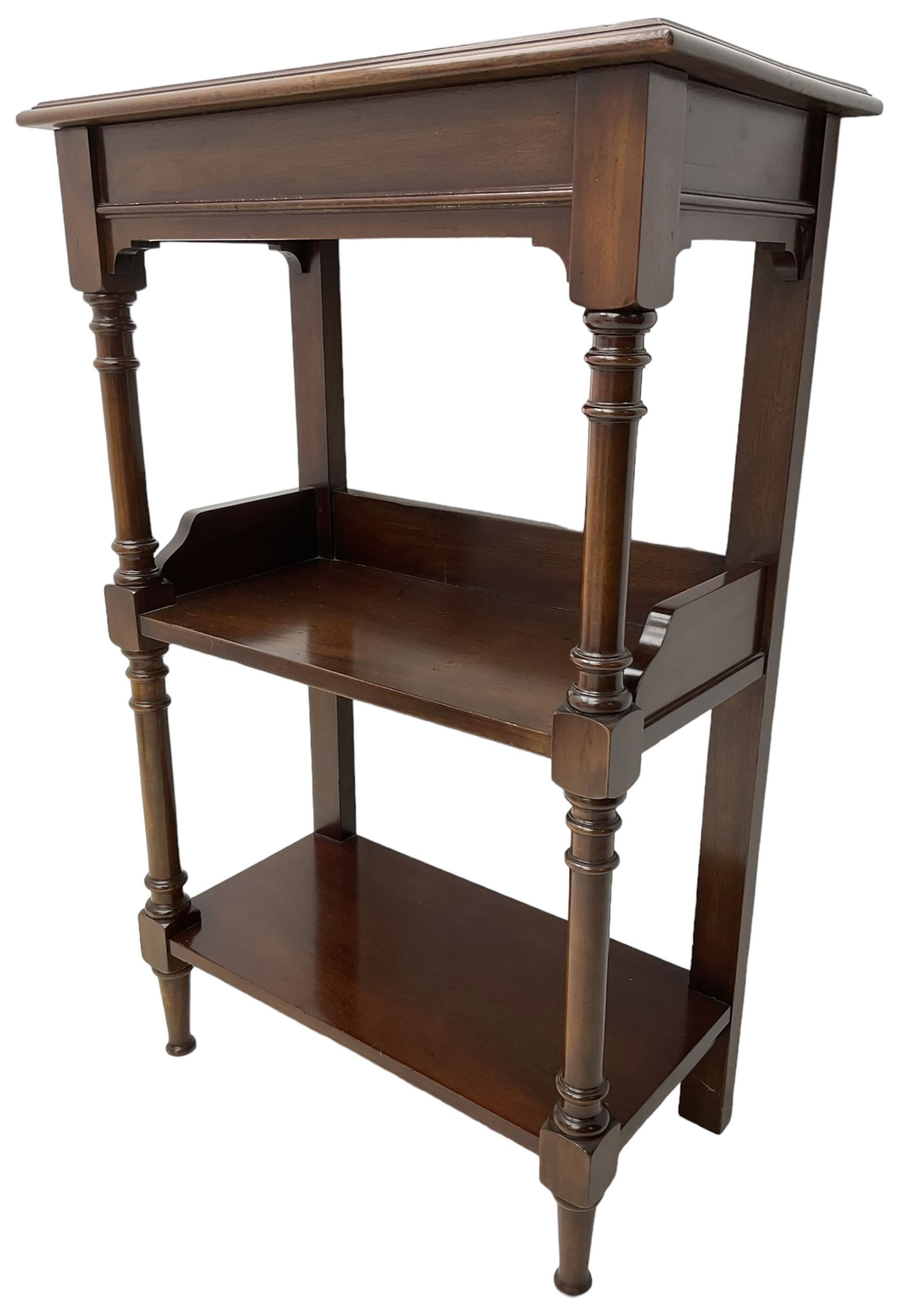 Victorian design mahogany three-tier stand - Image 7 of 7