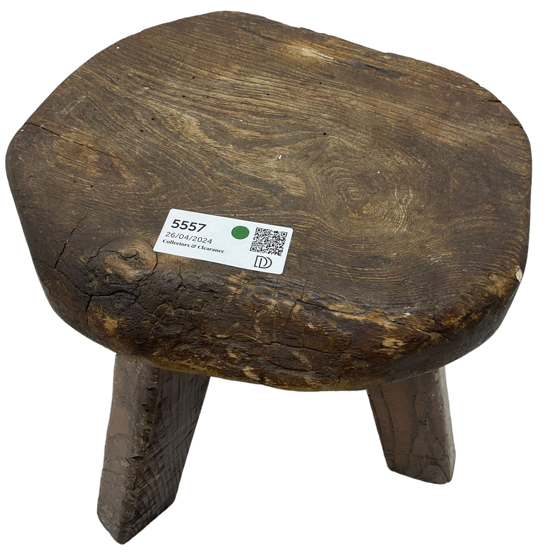 Wanderwood - elm three-legged stool - Image 2 of 3