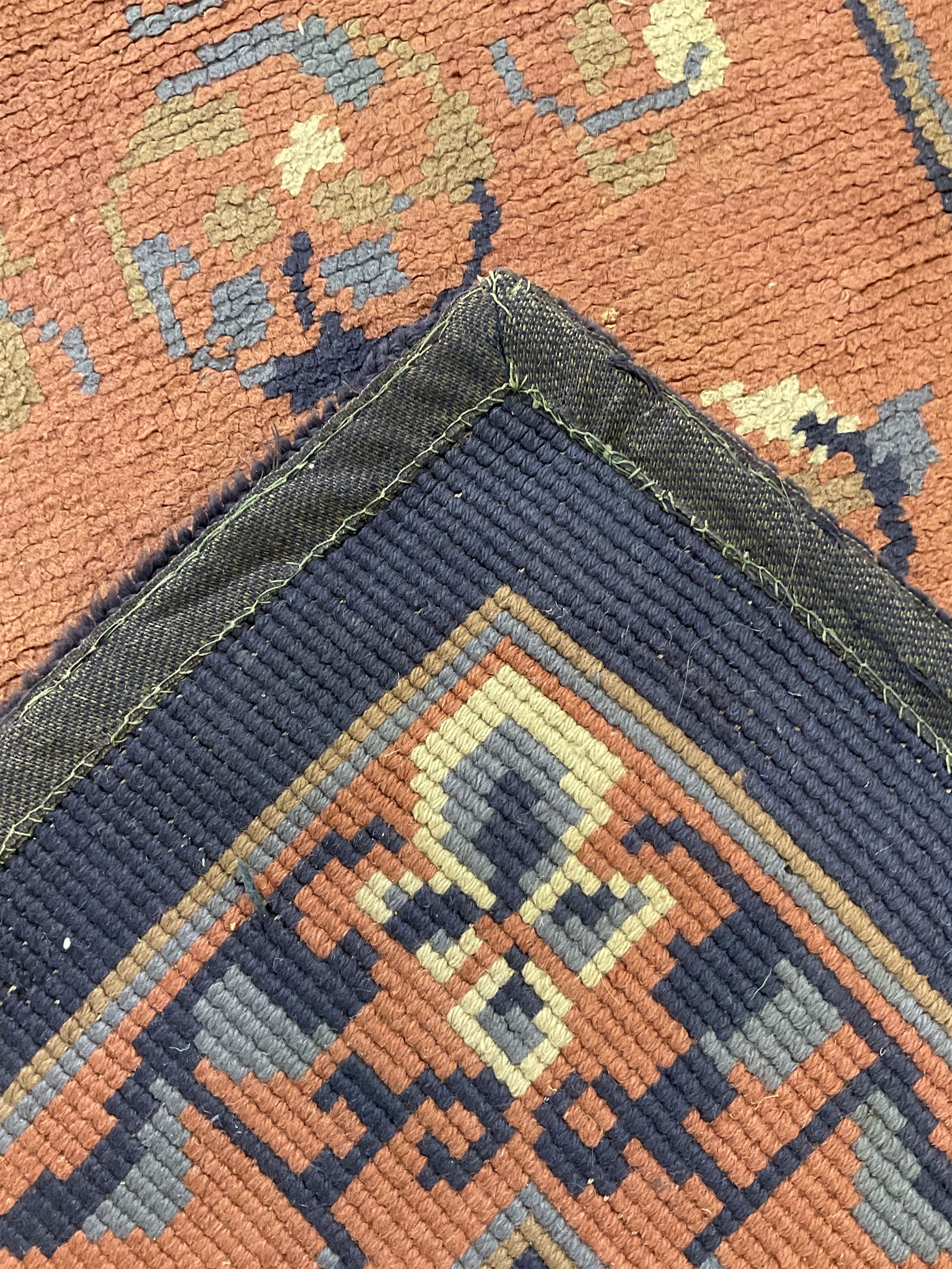 Persian design peach ground rug (169cm x 117cm); Chinese peach ground rug (187cm x 101cm) - Image 8 of 9