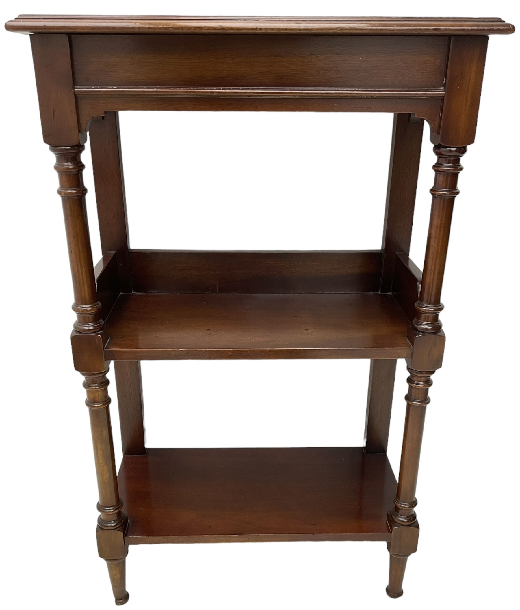 Victorian design mahogany three-tier stand - Image 6 of 7