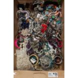 Large quantity of costume jewellery including bracelets