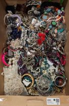 Large quantity of costume jewellery including bracelets