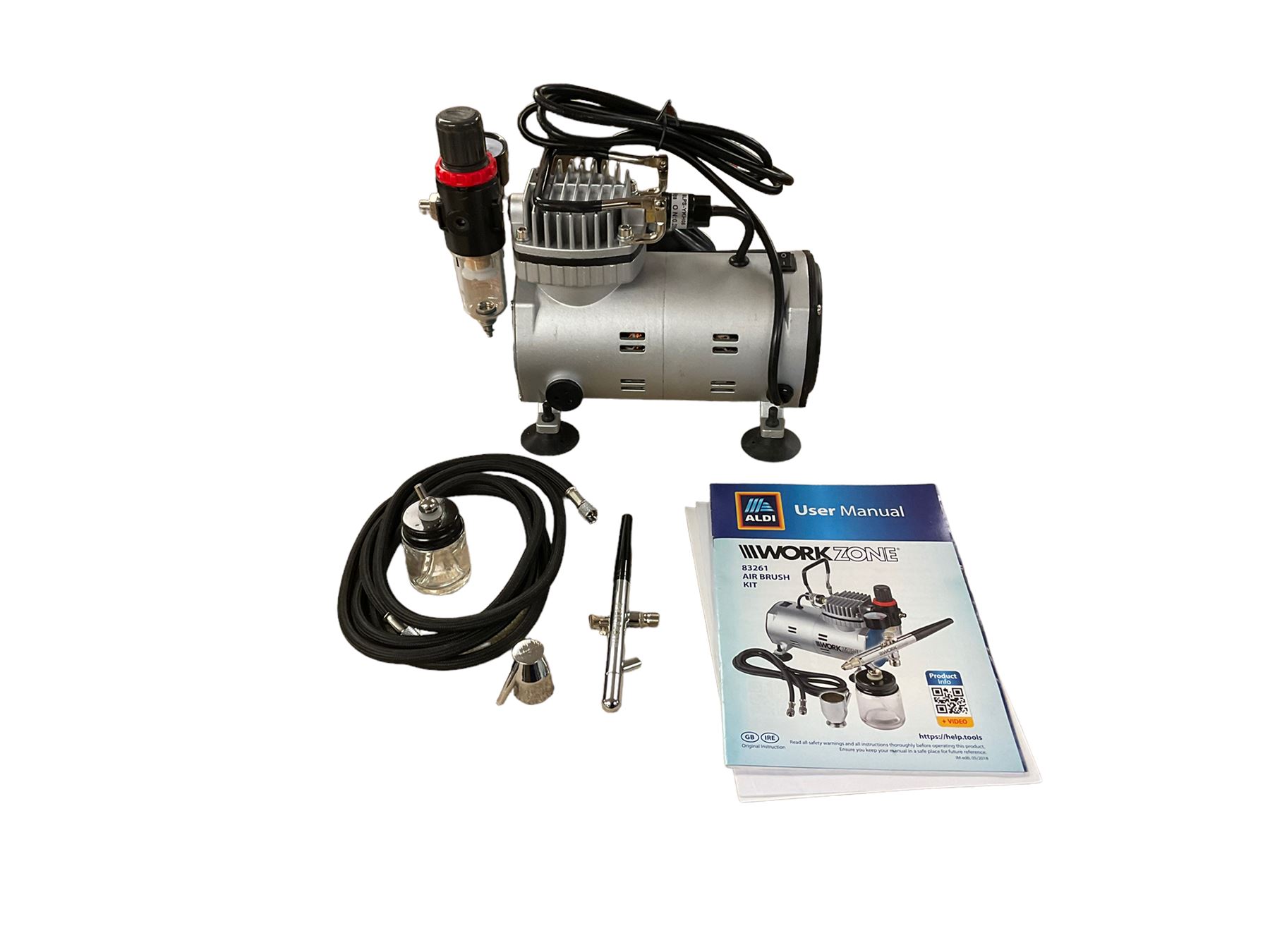 Workzone air compressor with attachments