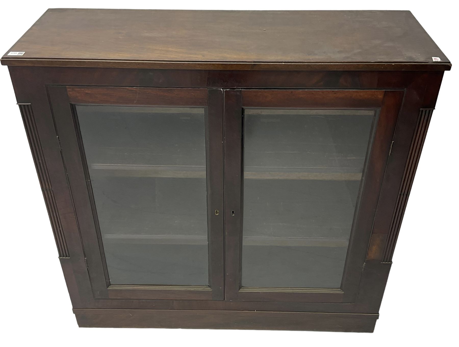 Edwardian mahogany enclosed bookcase - Image 4 of 5