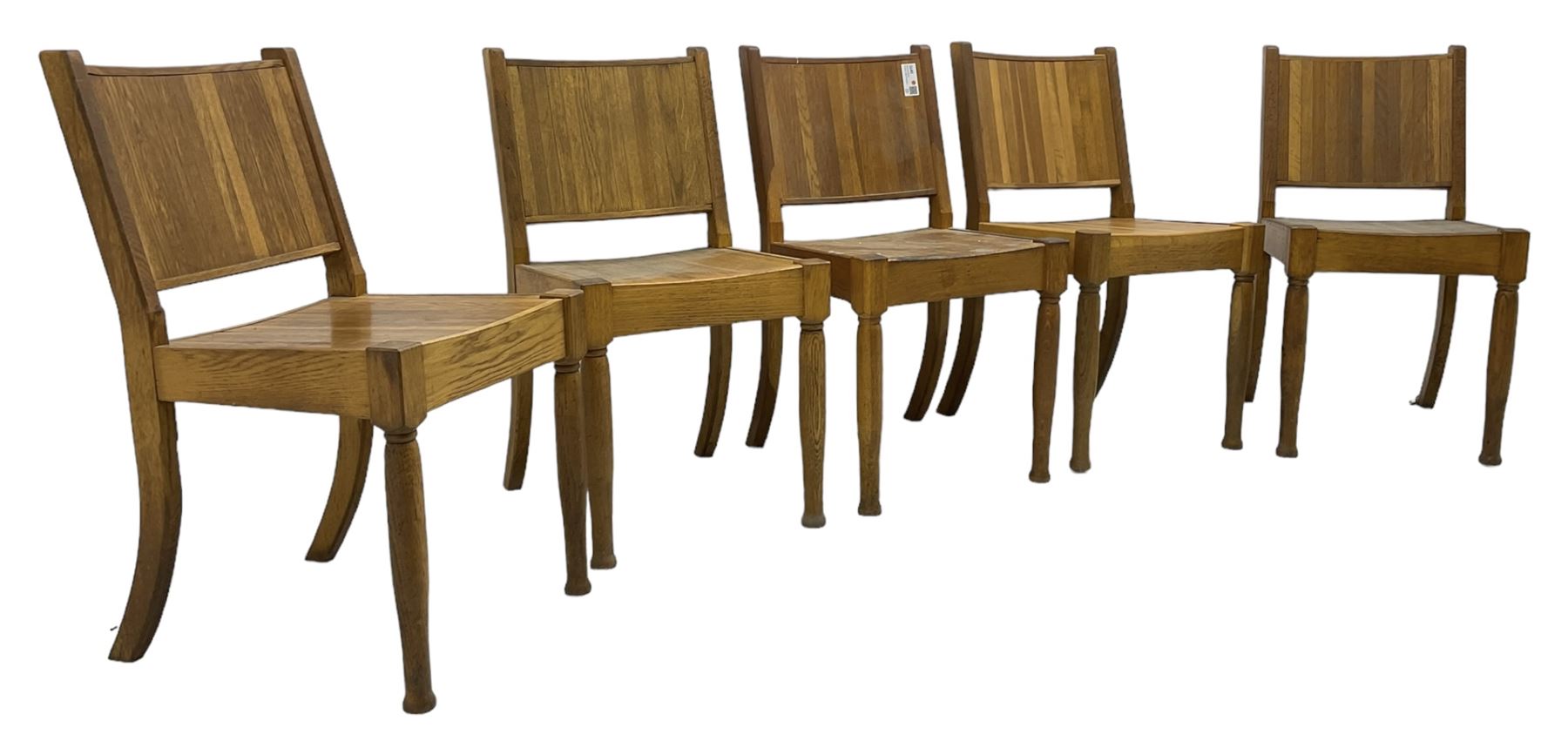 Set of five 20th century oak chairs - Image 5 of 6