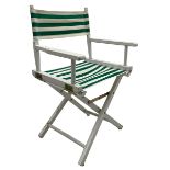 White painted folding director's chair