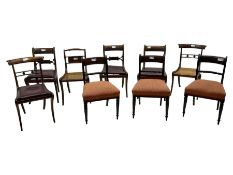 Collection of early 19th century Regency period dining chairs - set of three early 19th century maho