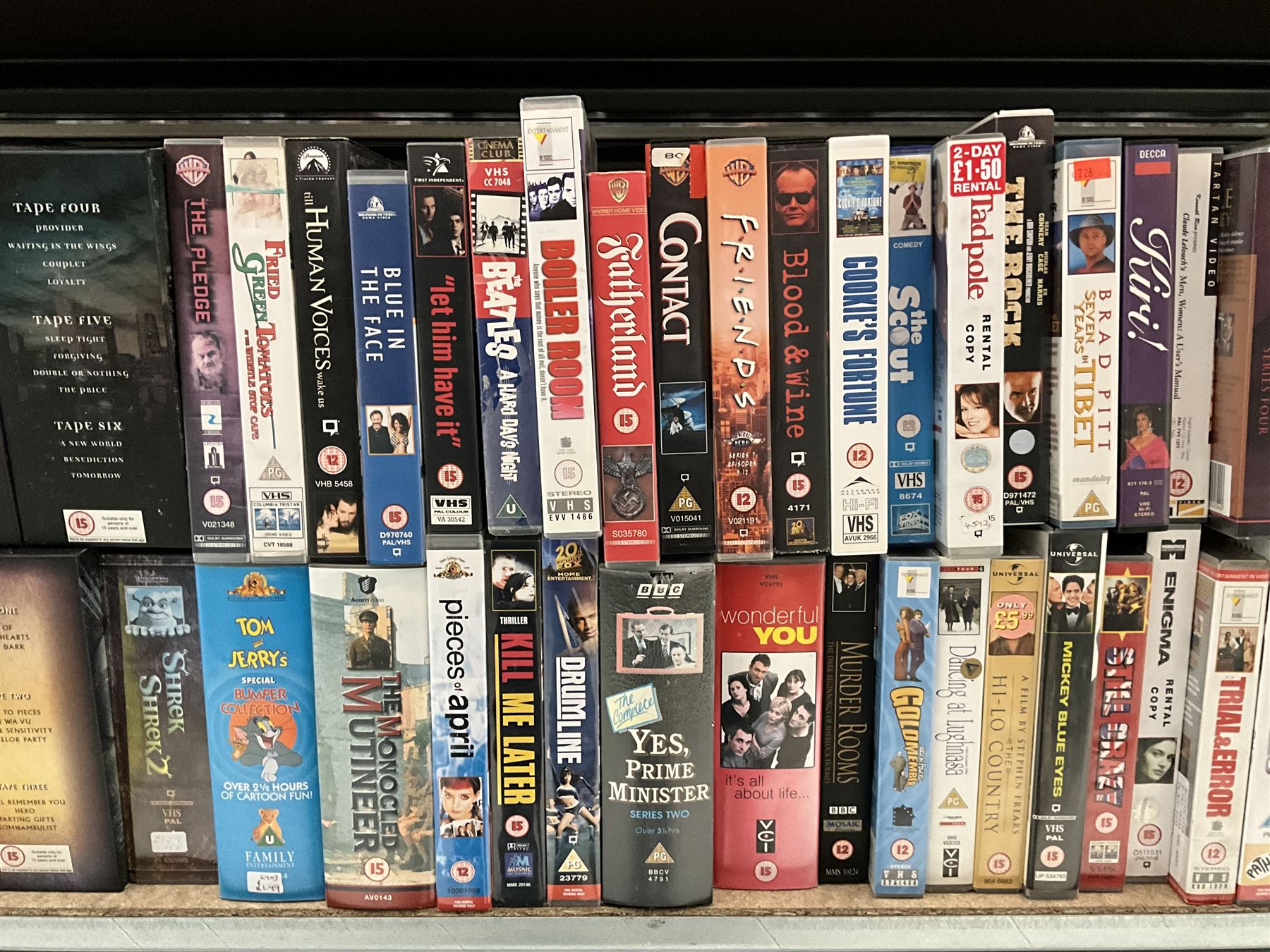 Two bays of vintage VHS videos - Image 2 of 9