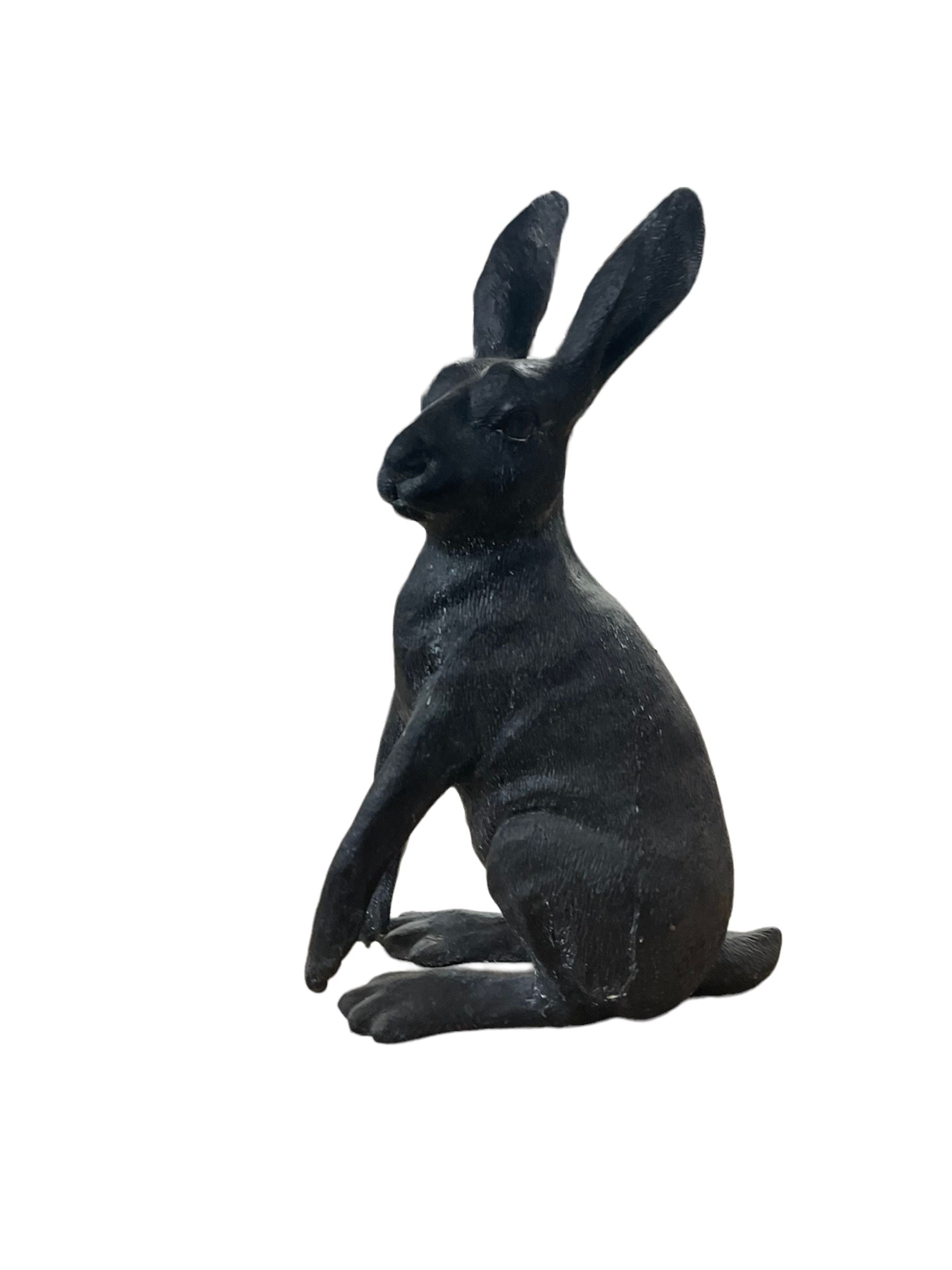 Large composite hare figures - Image 3 of 5
