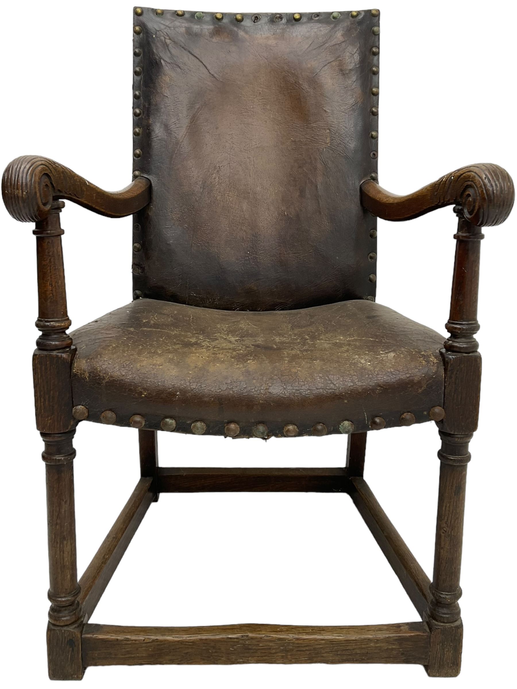 17th century design oak armchair - Image 6 of 6