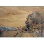 GW Collins (British 19th/20th Century): 'Alington Lock'