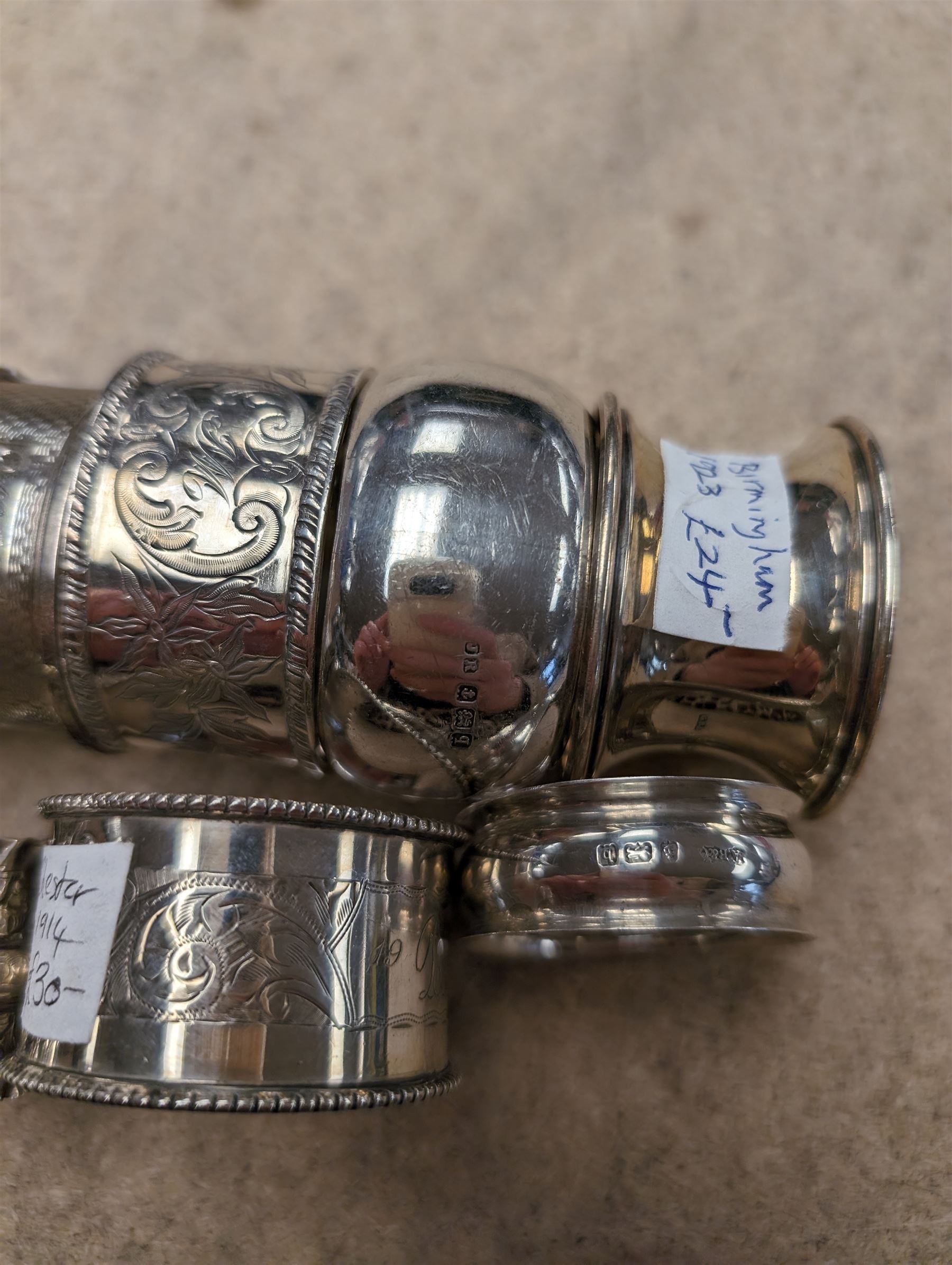 Eleven silver napkin rings - Image 3 of 3