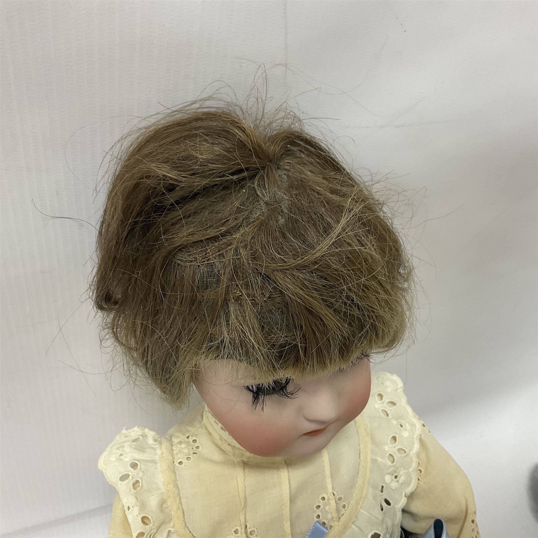 Simon & Halbig bisque head doll with applied hair - Image 8 of 13