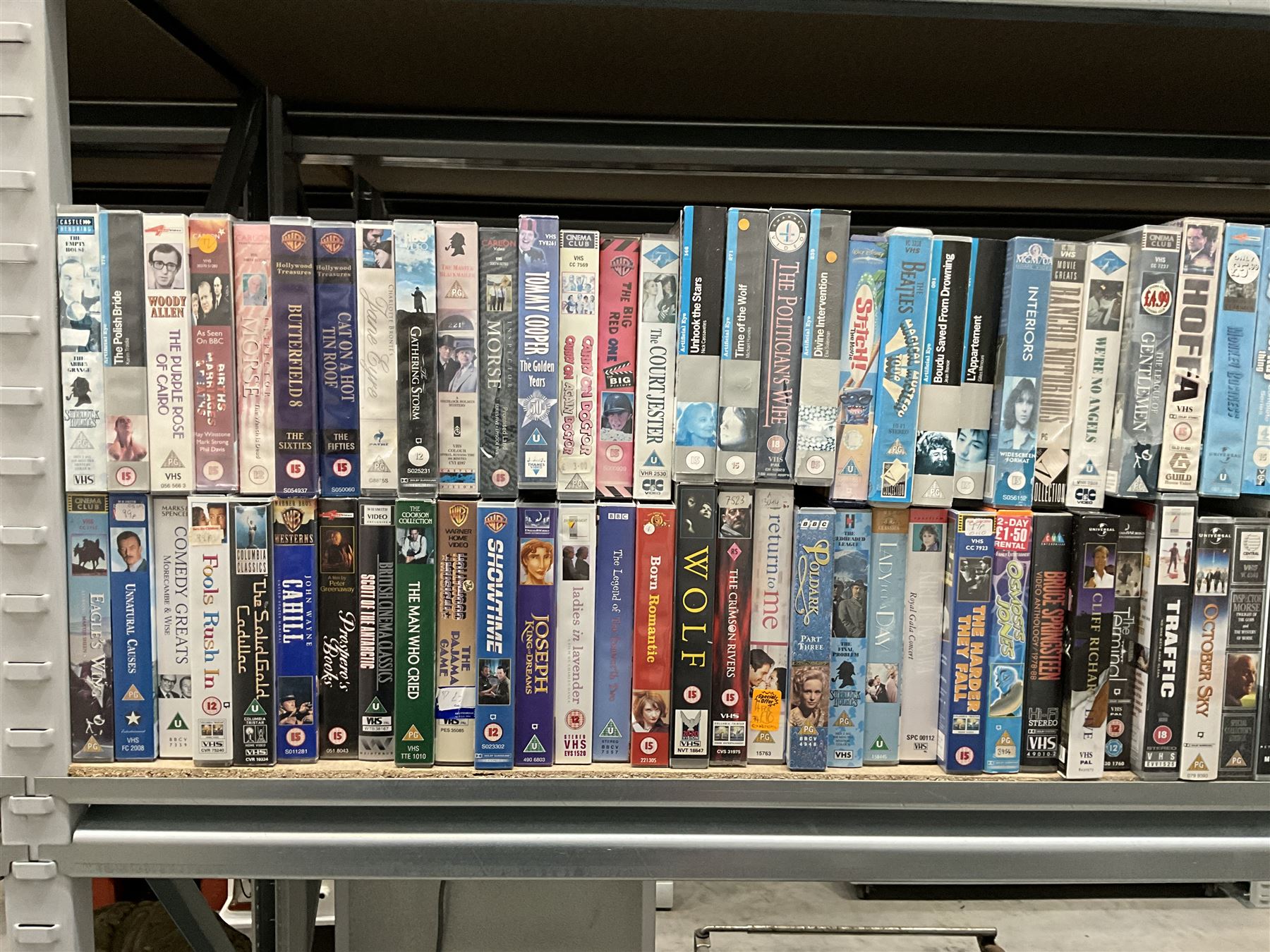 Seven bays of vintage VHS videos - Image 6 of 9