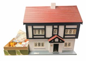 Double fronted two storey dolls house