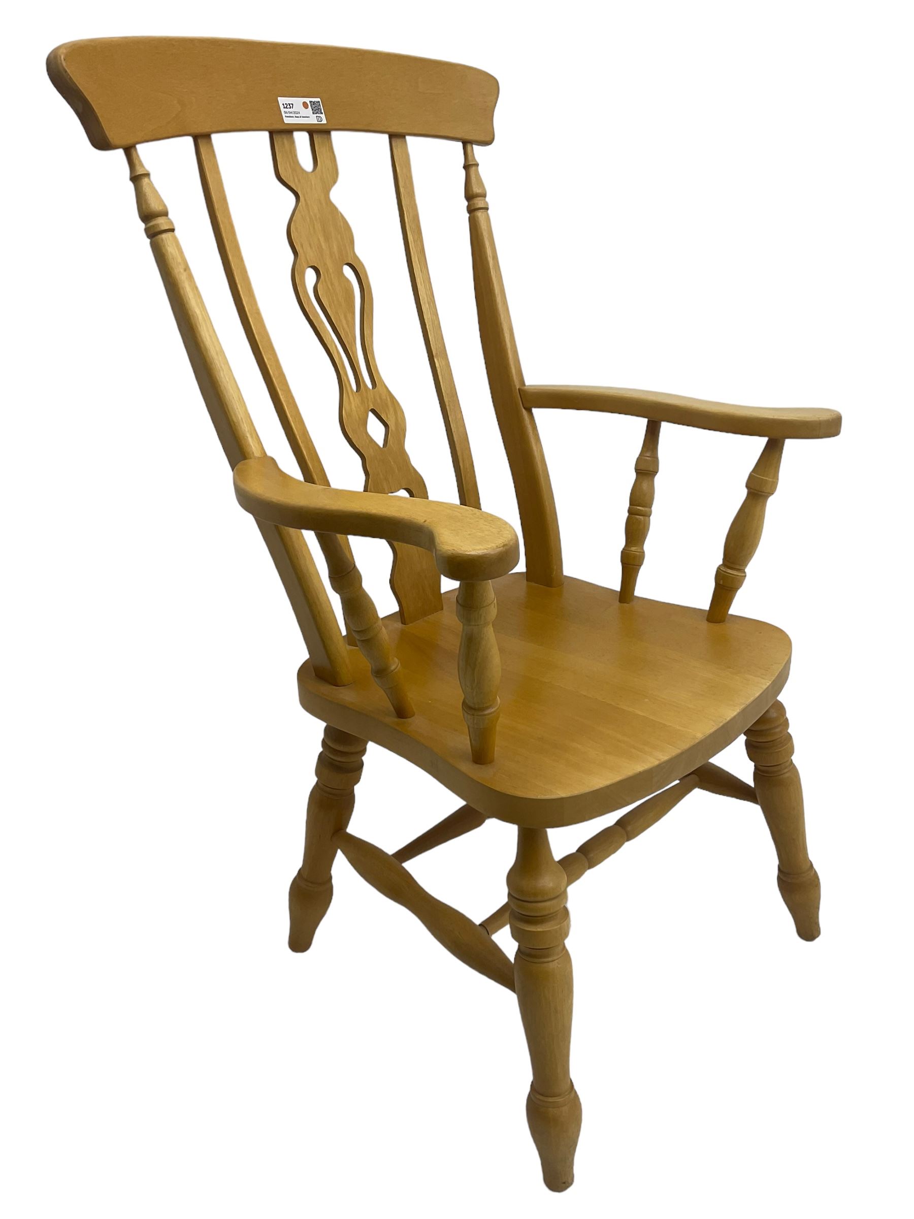 Beech farmhouse armchair - Image 4 of 6