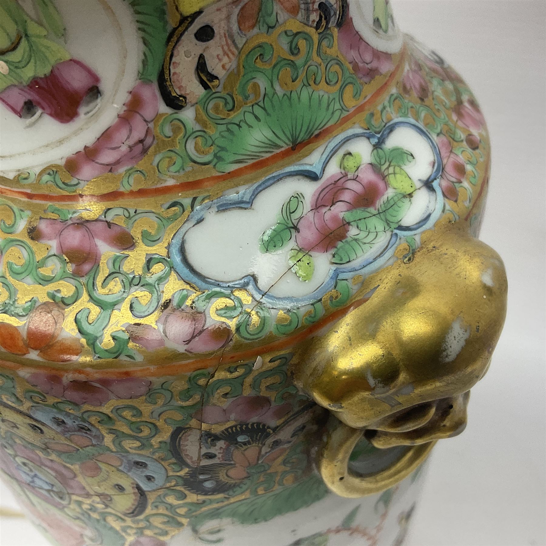 19th century Chinese Canton famille rose vase - Image 10 of 23