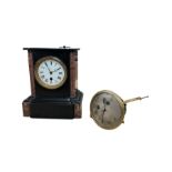Marble mantle clock and one other movement
