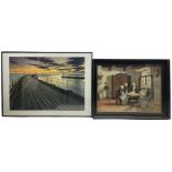 Photograph of Whitby Pier and interior scene print max 49cm x 69cm (2)