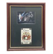 Queen - Framed Queen photograph with facsimile signatures of all four members Freddie Mercury