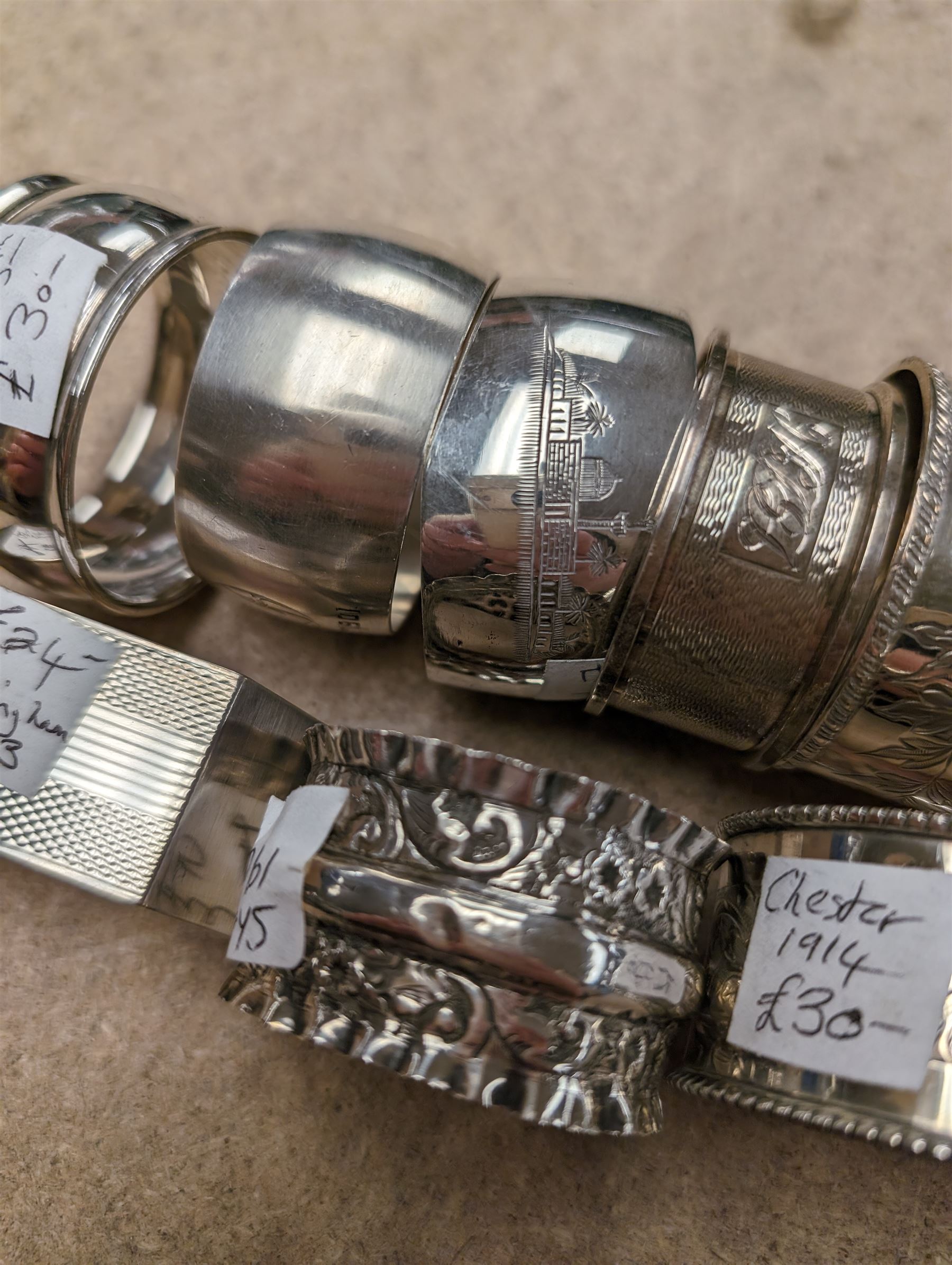 Eleven silver napkin rings - Image 2 of 3