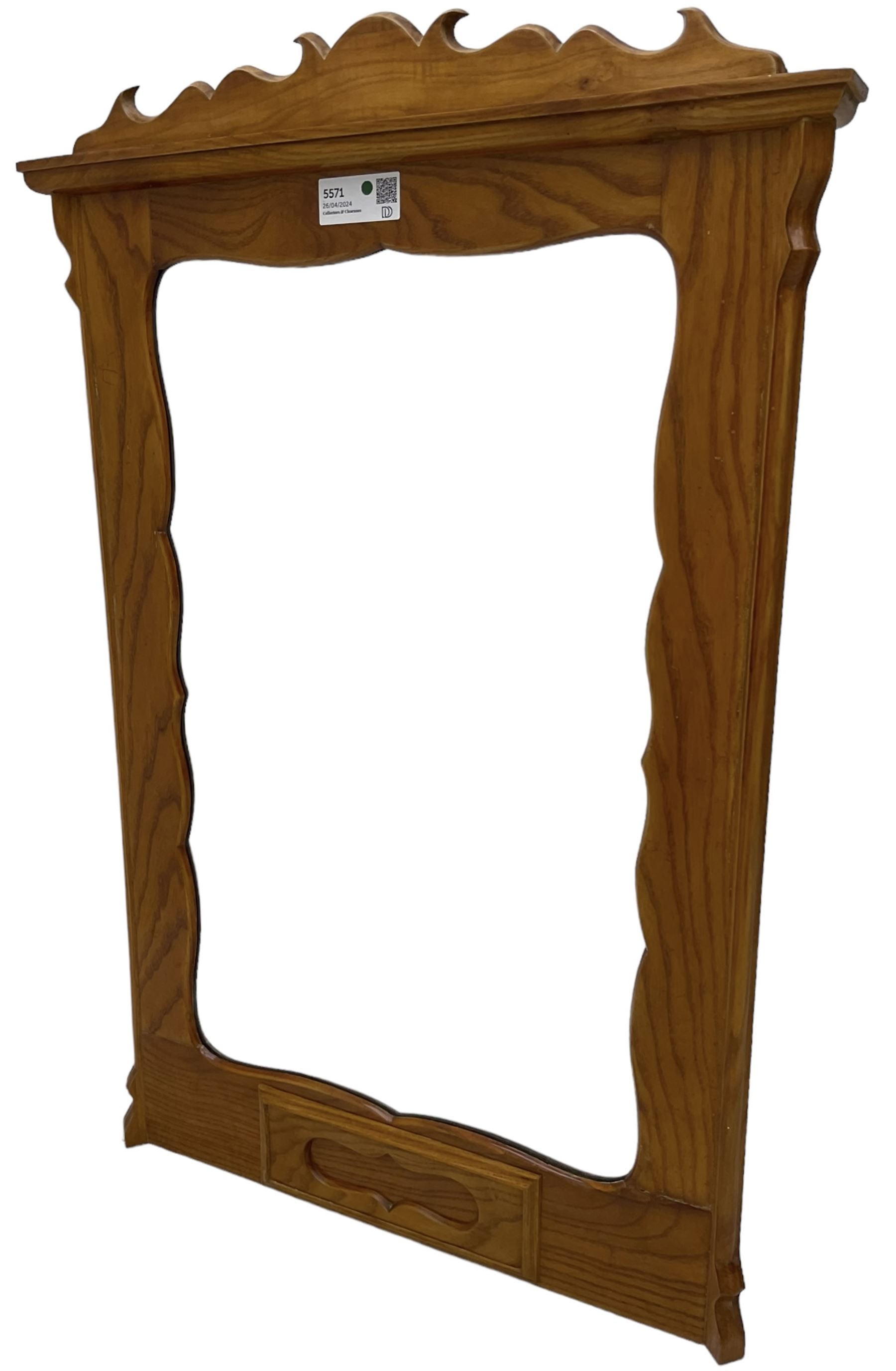 Elm wall hanging mirror - Image 2 of 3
