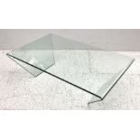 Contemporary glass coffee table