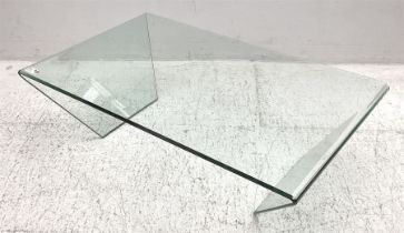 Contemporary glass coffee table