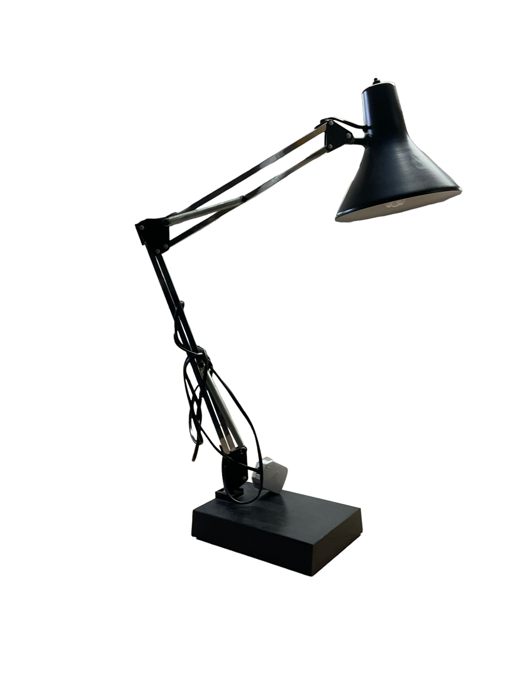 Angle poise style lamp upon a rectangular base - Image 3 of 4