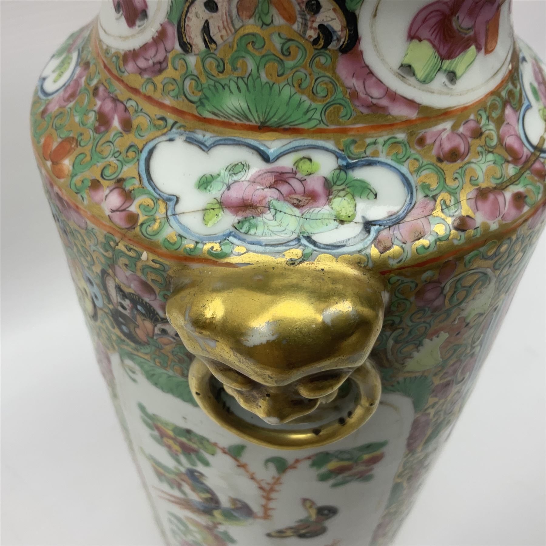 19th century Chinese Canton famille rose vase - Image 20 of 23