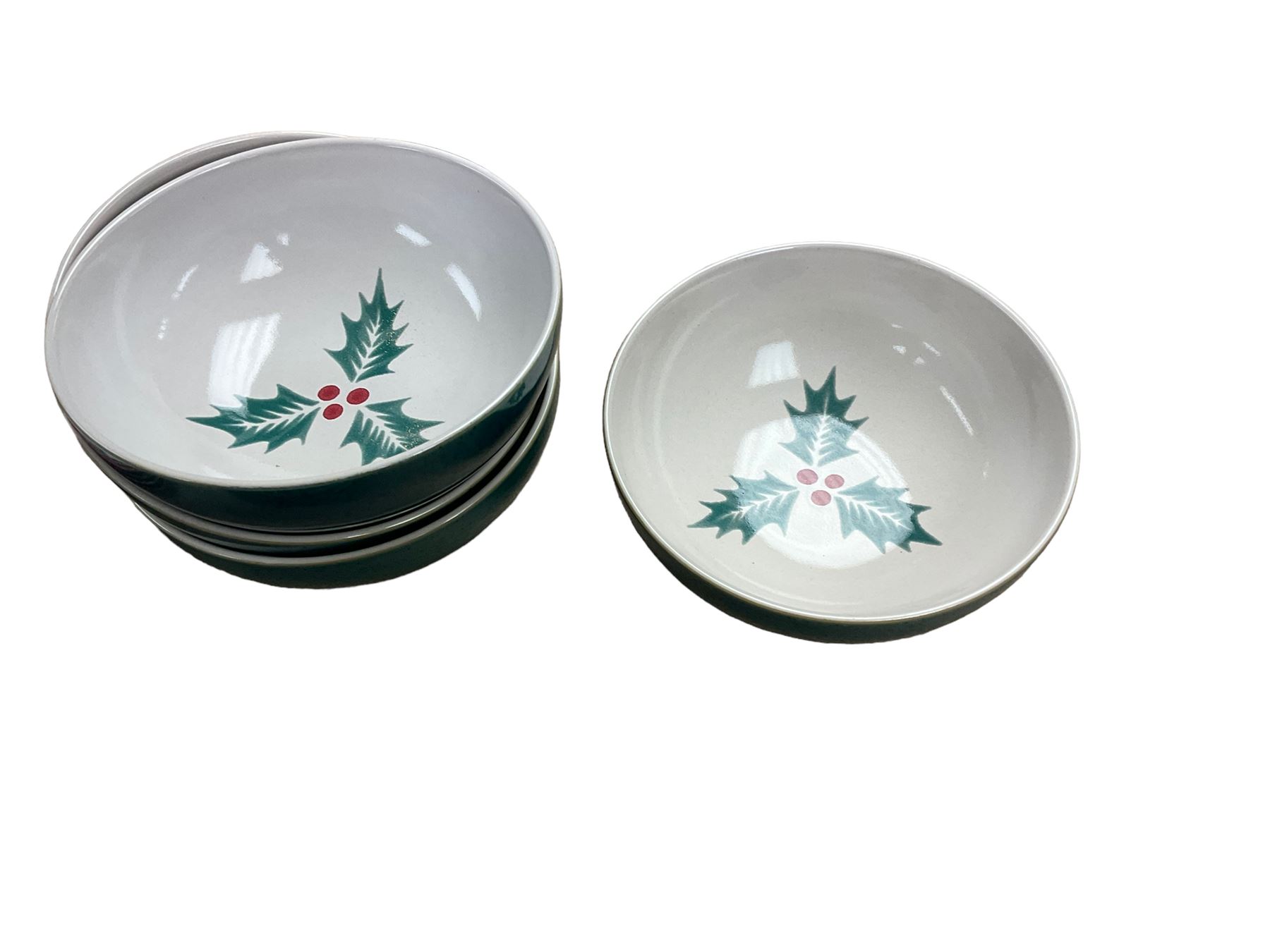 Denby Holly pattern Christmas ceramics - Image 4 of 4