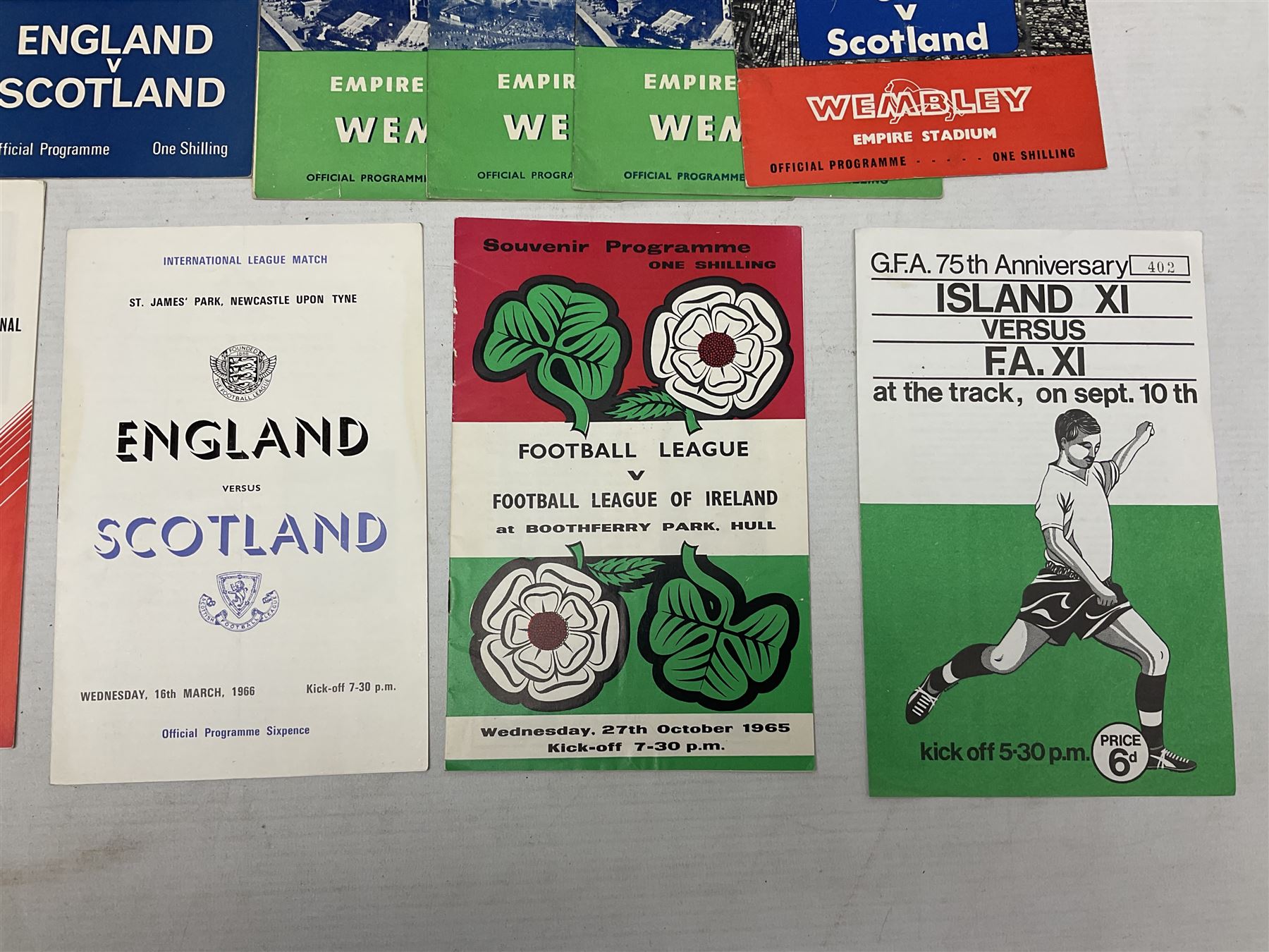 Fourteen football programmes for International matches 1949-66 including England v Ireland Youth Int - Image 7 of 9